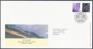 Scotland Definitive stamp set on FDC Skócia Forgalmi bélyeg sor FDC-n