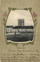 1898 Nagyszalonta, Csonka torony, Csathó Gábor és társa kiadása / tower, floral, litho (EB)