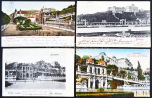 Budapest I. Királyi várbazár - 4 db érdekes, századfordulós képeslap