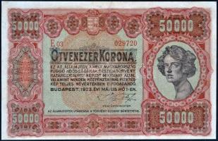 1923. 50.000K forgalmi ékezethibával (HÓ 1-EN.) T:restaurált