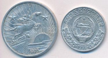 Észak-Korea 1959. 10Ch Al csillaggal + 1978. 50Ch Al csillaggal T:2
North Korea 1959. 10 Chon Al wit...
