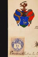 1898 Nagykároly, alispáni helyettes által kiállított családi nemesség- és címerigazolás Szatmár várm...