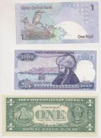 Vegyes: Törökország 1970. 1000L + Amerikai Egyesült Államok 2003A 1$ + Qatar 2003. 1R T:I,II
Mixed: ...