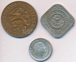 Holland Antillák 1957. 5c + 1959. 2-1/2c + 1963. 1/10G Ag T:2
Netherlands Antilles 1957. 5 Cents + 1...