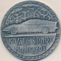 1970. "Magyar Autóklub Sport Bizottsága / Kiváló Sport Munkáért" fém emlékérem tokban (60mm) T:1-