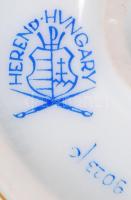 Herendi kézzel festett nagy virágcsokor, sérült, jelzett, m: 15 cm, d: 13 cm