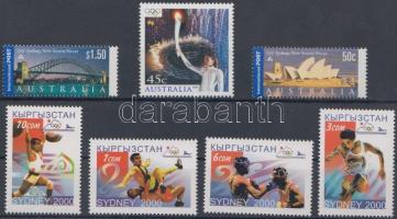 Australia, Kyrgyzstan Summer Olympics, Sydney 7 stamps, Ausztráli, Kirgízia Nyárii Olimpia, Sydney 7 db bélyeg