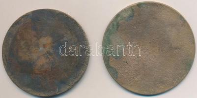 ~1980. "Magyar Néphadsereg Légvédelmi Tüzérség - 25" Br emlékérem (72mm) + "Veszprém ...