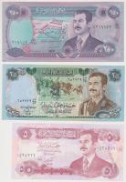 Irak 1986. 25D + 1992. 5D + 1995. 250D T:I,I- Iraq 1986. 25 Dinars + 1992. 5 Dinars + 1995. 250 Dinars C:UNC,AU