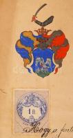 1898 Budapest, főlevéltárnok által kiállított családi nemesség- és címerigazolás Pest vármegyéből, o...