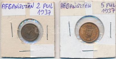 Afganisztán 1937. 2p + 5p + 1961. 2A + 5A T:1-,2
Afghanistan 1937. 2 Pul + 5 Pul + 1961. 2 Afghanis ...