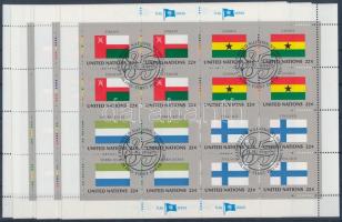 1985 ENSZ-tagállamok zászlói kisívsor Mi 472-487