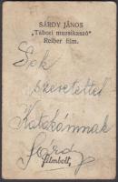 Sárdy János (1907-1969) magyar operaénekes (tenor), színész ajánlása, (Sok szeretettel Katokámnak)és...