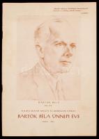 1955-1956 Hajdú-Bihar megye és Debrecen város Bartók Béla ünnepi éve 1955-1956, programfüzet, Bartók Béláról írt tanulmánnyal, 48p