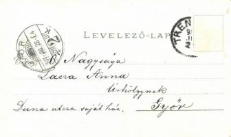 Trencsén, Vasút; kiadja Gansel Lipót / railroad