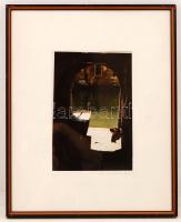 Kendall Jane: Le chat dans larche Venise. Venice 1990. Jelzés nélkül, sorszámozott: 5/20. Paszpartuban, üvegezett keretben. Kép méret: 28x19cm, keret méret:42x54cm 