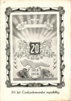 1938 - 20 let Ceskoslovenske Republiky / Czechoslovakia state anniversary, coat of arms