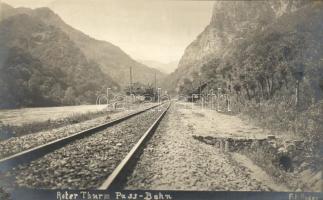 1916 Vöröstorony-szoros / Roter Thurm Pass-Bahn, 2 unused, original photo postcards
