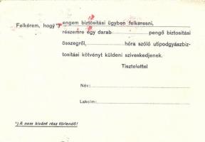 Duna Általános Biztosító / Duna Insurances Co. advertisement, folding card