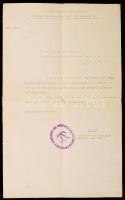1919 Tanácsköztársasági okmány: a Közoktatásügyi Népbiztosság levele a Vörös Őrség részére, melyben Gachal József festőművész utazásához kér igazolványt