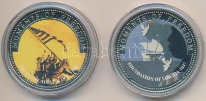 Libéria 2001. 10$ CuNi "Szabadság pillanatai - Libéria megalapítása" + 10$ CuNi "Szab...