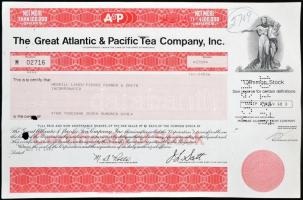 Kanada 1975. "Massey-Ferguson Limited" részvényelismervénye 100 részvényről, perforált és ...