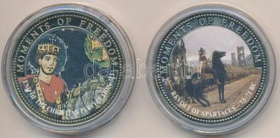 Libéria 2001. 10$ CuNi "Szabadság pillanatai - A keresztényüldözés vége 313." + 10$ CuNi &...