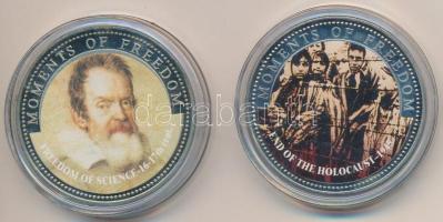 Libéria 2001. 10$ CuNi "Szabadság pillanatai - A holokauszt vége 1945." + 10$ CuNi "S...