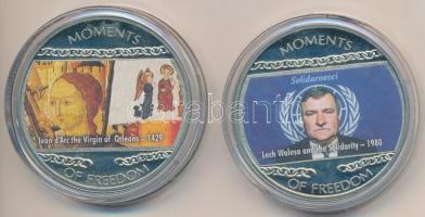 Libéria 2004. 10$ "Szabadság pillanatai - Jean d´Arc 1429." + "Szabadság pillanatai -...