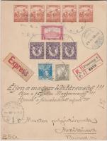 1918 Schima Bandi (1882-1959): Éljen a Magyar Körztársaság. Futott lapként elküldve / 1918 The Hunga...