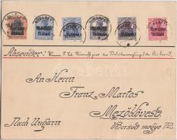 1918 Schima Bandi (1882-1959): A Központi Hatalmak. Futott lapként elküldve / 1918 The Central power...