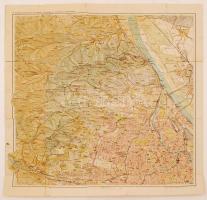 cca 1910 Bécs és Bécs környéke 2 db térkép / Vienna 2 maps