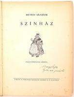 Hevesi Sándor: Színház. 49 képpel. Bp., 1938, Singer & Wolfner. Egyik sarkánál kicsit vetemedett...
