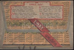 cca 1900 Az EMKE (Erdélyi Magyar közművelődési Egyesület) díszes levélpapírtartó borítékja,  Rigler ...