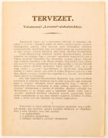 1925 Levente ruházat tervezet valamennyi "Levente" alakulathoz, 4 oldalas kiadvány.