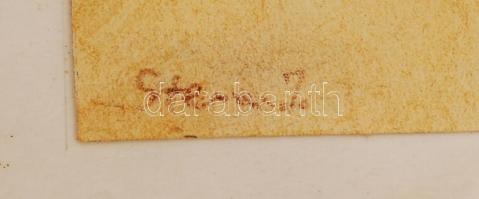 Stein jelzéssel: Zöld Madonna, pasztell, papír, üvegezett fa keretben, 29×19,5