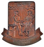 1961. "A mezőgazdaság szocialista átszervezésében végzett jó munkáért 1959-1961" Br plakett eredeti tokban, adományozói okirattal (85x82) T:2 Hungary 1961. "For work in the socialist reorganization of agriculture" Br plaque in original box, with awarding document (85x82) C:XF