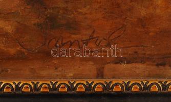 Sipos Antal: Hátsó lépcsőház. Olaj, farost, jelzett, keretben, 40×30 cm