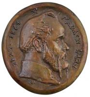 Madarassy Walter (1909-1994) DN "1823-1864 Madách Imre / Az Ember Tragédiája" Br plakett (351.4g/~88mm) T:2 Hungary ND "Imre Madách / The Tragedy of Man" Br plaque. Sign.: Walter Madarassy (351.4g/~88mm) C:XF