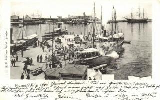 Fiume, Molo Adamich, steamships; H. P. Günthers Nachf. (EK)