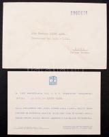 1941 Az Olasz Fasiszta Párt meghívója magyar delegáció fogadására / 1941 Invitation card of the Italian Fascist Party for honoring the Hungarian delegation