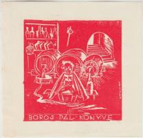 7 db ex libris, benne judaika, hazai alkotóktól