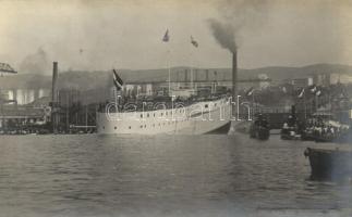 1902 K.u.K. navy, ship launching, Phot. Alois Beer; photo