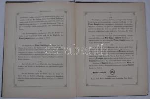 Statuten für den kaiserlich österreichischen Franz Joseph-Orden. Wien, 1908., 18p. 4 litho táblával....