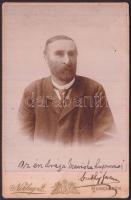 1880 Keményhátú fénykép: Guthy ferenc (Gut-Keled nemzetségi) Ungvármegye alispánja 1848/49, honvédségi tiszt. 16,5x10,5cm