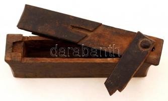 Régi fa borotvatok, 27x6x8 cm