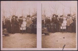 1900 Sztereó fotó: Országos gyermekvédő liga. Mentsük meg a züllött gyermekeket! 9x14cm