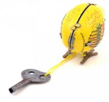 Felhúzható lemezjáték csibe kulccsal, m: 4 cm