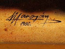 Olvashatatlan jelzéssel: Virág csendélet, olaj, vászon, fa keretben, 63,5×53,5 cm