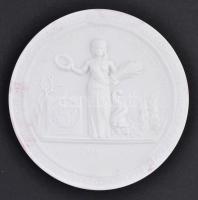 A Keszthelyi Agrártudományi Egyetem Herendi porcelán plakettje. Jelzett, eredeti díszdobozban / Here...